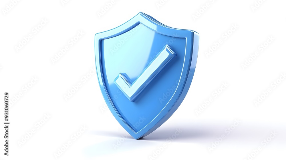 cartoon 3d Icon safety shield check mark perspective . Blue symbol security safety icon. Checkmark in minimalistic style. 3d vector illustration. white background cartoon 3d Icon safety shield check mark perspective . Blue symbol security safety icon. Checkmark in minimalistic style. 3d vector illustration. white background
