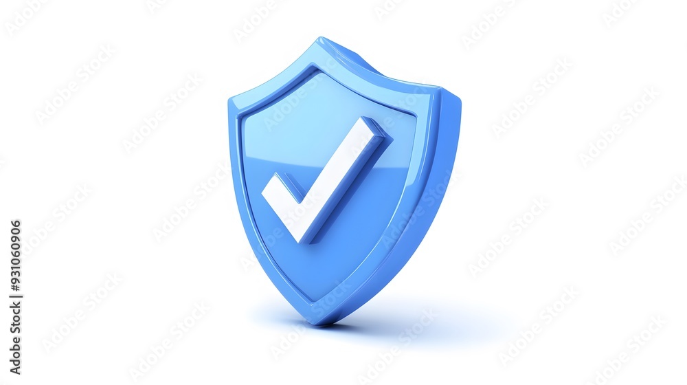cartoon 3d Icon safety shield check mark perspective . Blue symbol security safety icon. Checkmark in minimalistic style. 3d vector illustration. white background cartoon 3d Icon safety shield check mark perspective . Blue symbol security safety icon. Checkmark in minimalistic style. 3d vector illustration. white background
