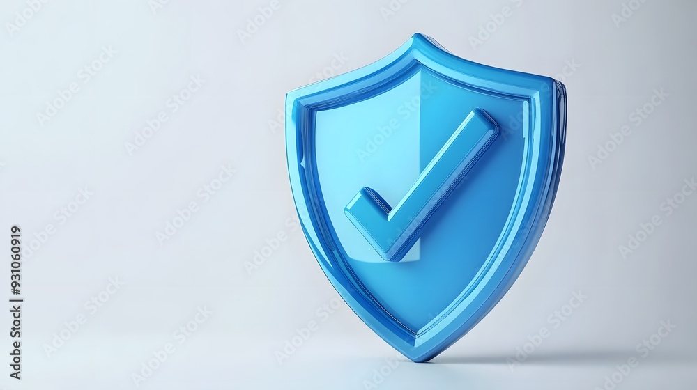 cartoon 3d Icon safety shield check mark perspective . Blue symbol security safety icon. Checkmark in minimalistic style. 3d vector illustration. white background cartoon 3d Icon safety shield check mark perspective . Blue symbol security safety icon. Checkmark in minimalistic style. 3d vector illustration. white background