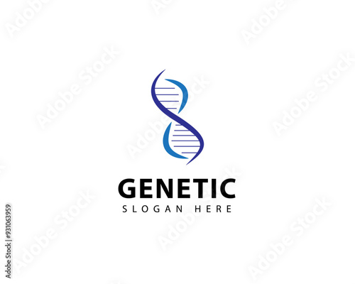 Creative Genetics icon logo design vector illustration. DNA Helix symbol logo design