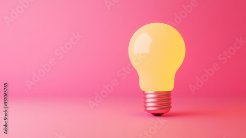 Creative originality, glowing concept, bright idea ignition, 3D illustration