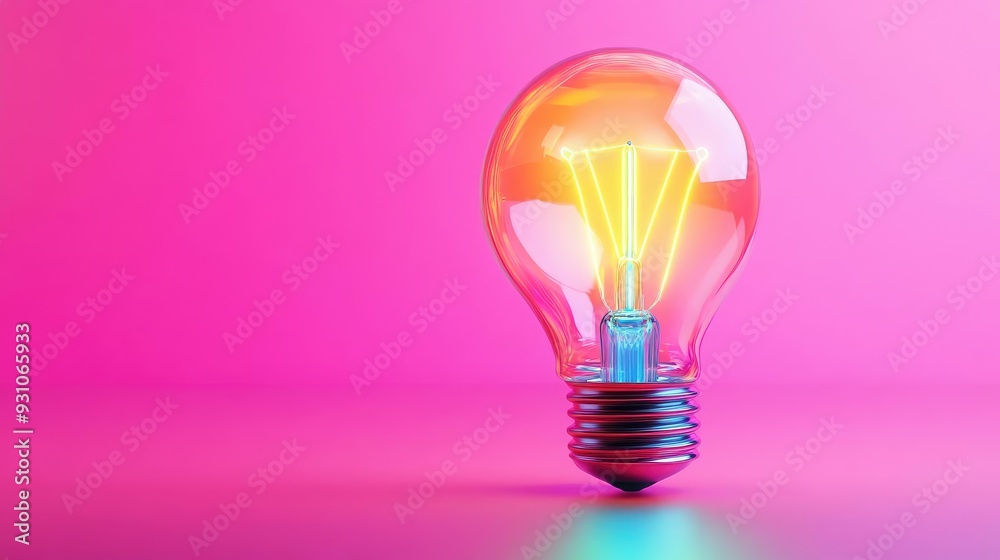 Future innovation, luminous idea spark, creative energy, 3D illustration Future innovation, luminous idea spark, creative energy, 3D illustration