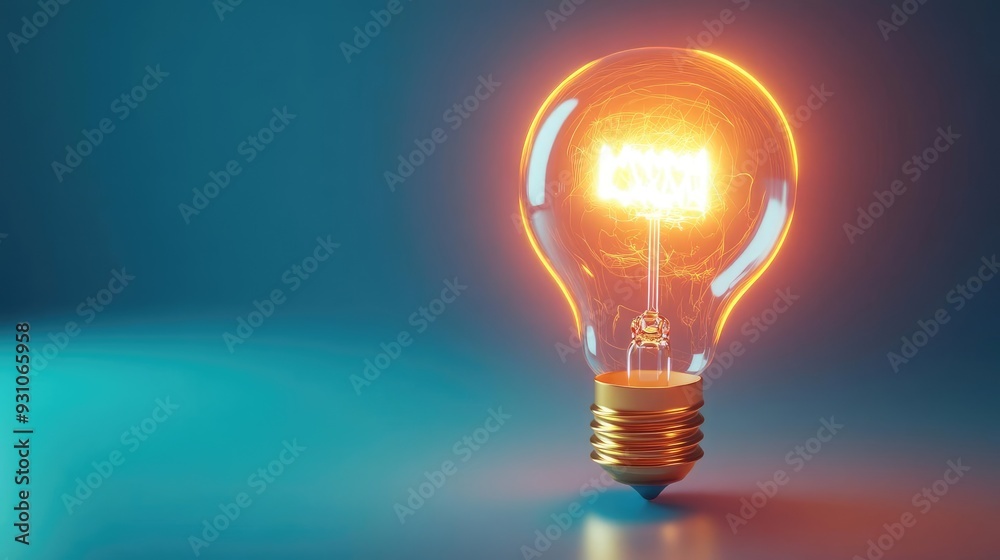 Igniting creativity, spark of genius, glowing bright idea, 3D illustration Igniting creativity, spark of genius, glowing bright idea, 3D illustration