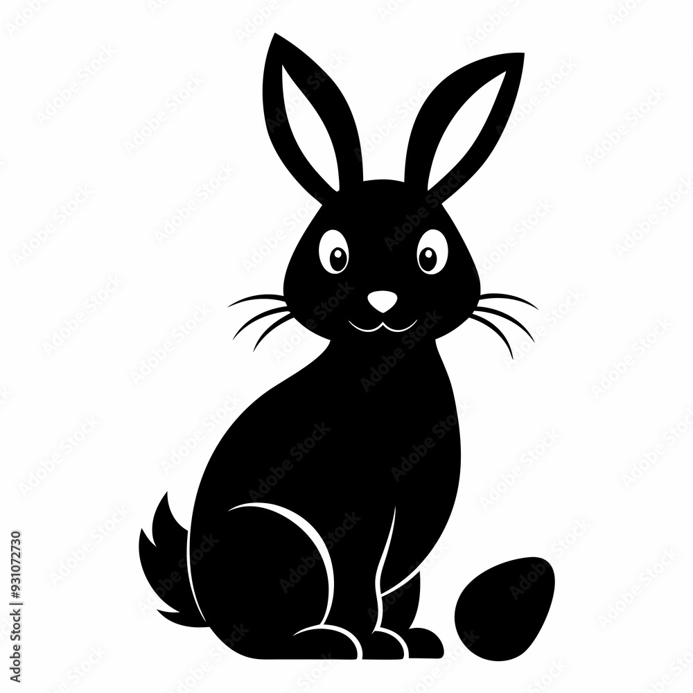 Fototapeta premium easter Black silhouette
