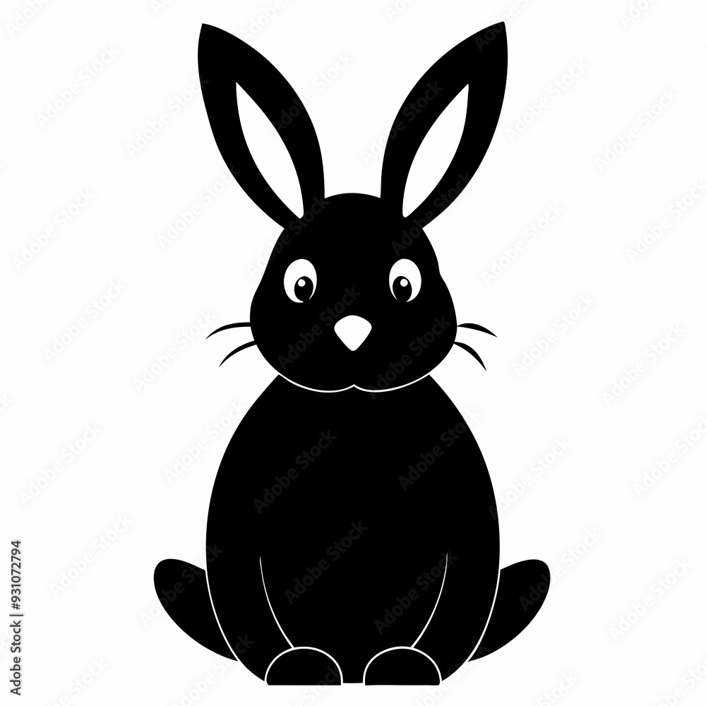 Fototapeta premium easter Black silhouette