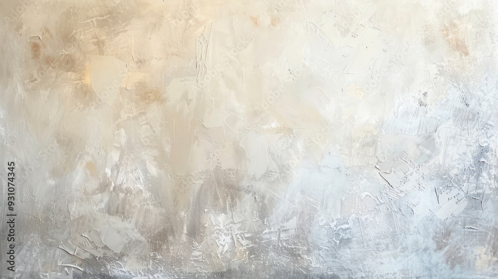 Naklejka premium Textured painterly background, warm cream-grey chalkboard.