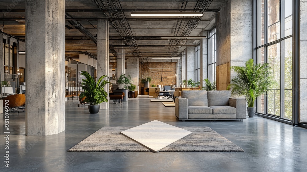 Arrows symbolizing success, modern office interior, business growth, 3D illustration Arrows symbolizing success, modern office interior, business growth, 3D illustration