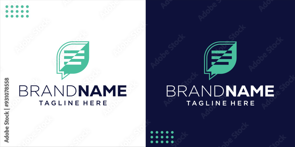 Creative Chat and Leaf Abstract Logo, Design Inspiration, Illustration, Vector Creative Chat and Leaf Abstract Logo, Design Inspiration, Illustration, Vector