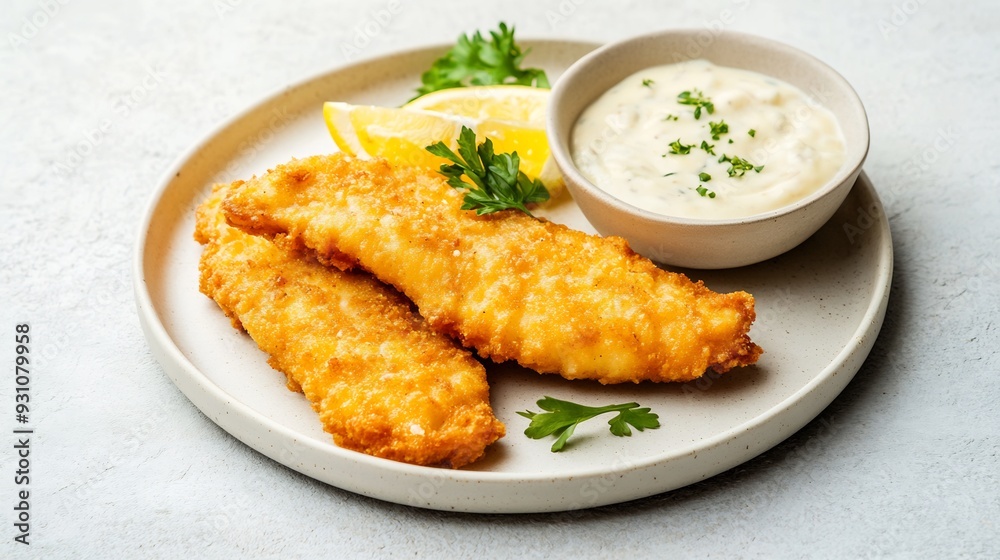 Crispy Fried Fish with Lemon and Tartar Sauce Crispy Fried Fish with Lemon and Tartar Sauce