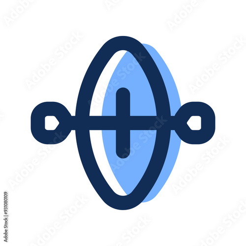 canoe filled line icon