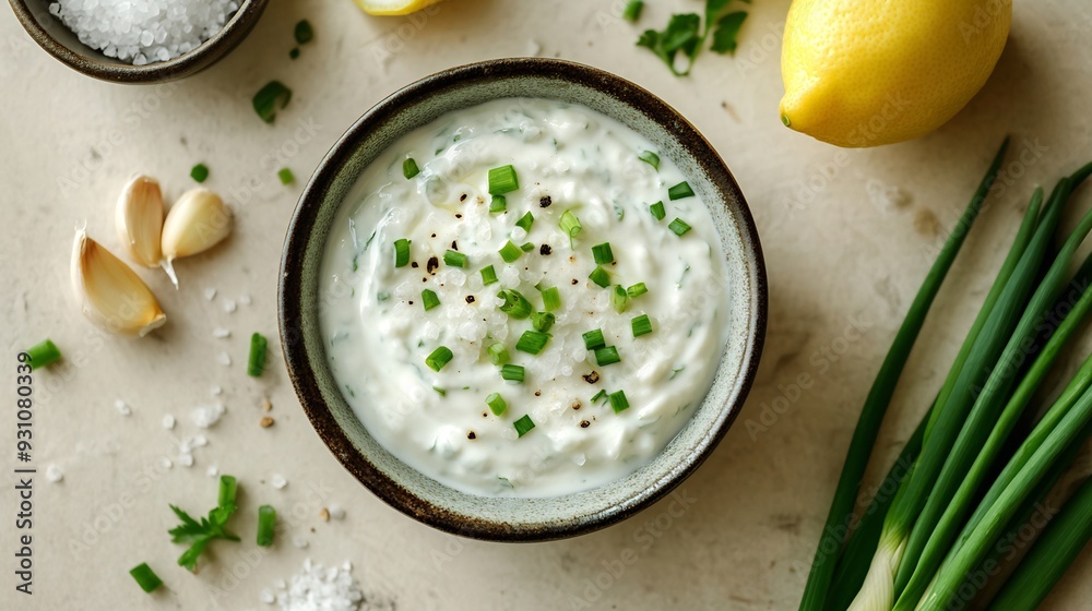 Creamy Garlic Dip with Fresh Herbs and Lemon Creamy Garlic Dip with Fresh Herbs and Lemon