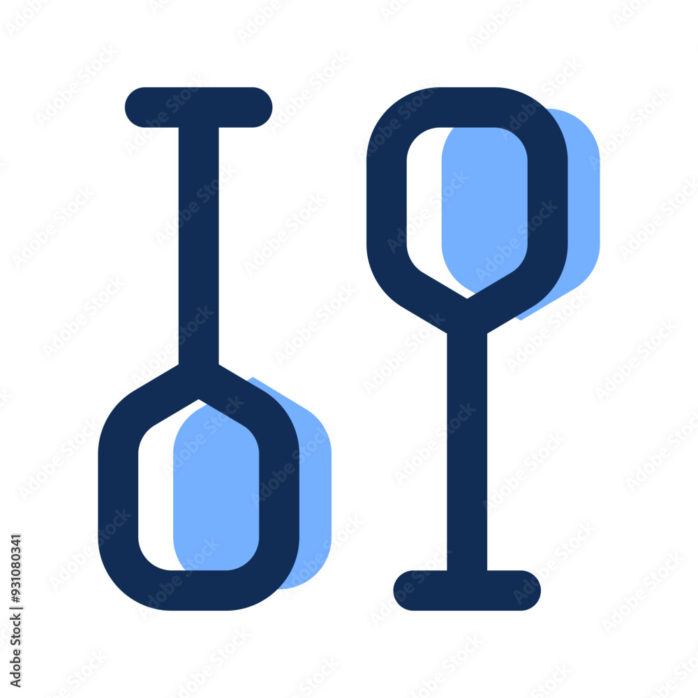 paddles filled line icon paddles filled line icon