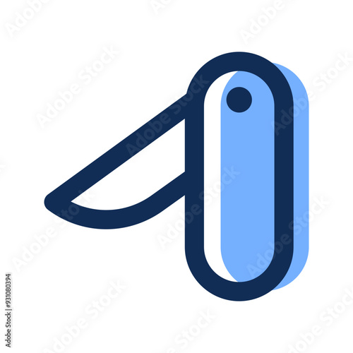 pocket knife filled line icon