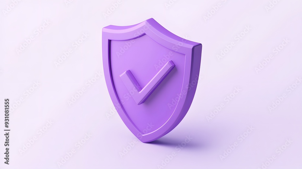 cartoon 3d Icon safety shield check mark perspective . purple symbol security safety icon. Checkmark in minimalistic style. 3d vector illustration. white background cartoon 3d Icon safety shield check mark perspective . purple symbol security safety icon. Checkmark in minimalistic style. 3d vector illustration. white background