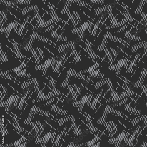 Abstract texture seamless pattern background isolated on black backdrop. Design for use all over fabric print wrapping paper and others