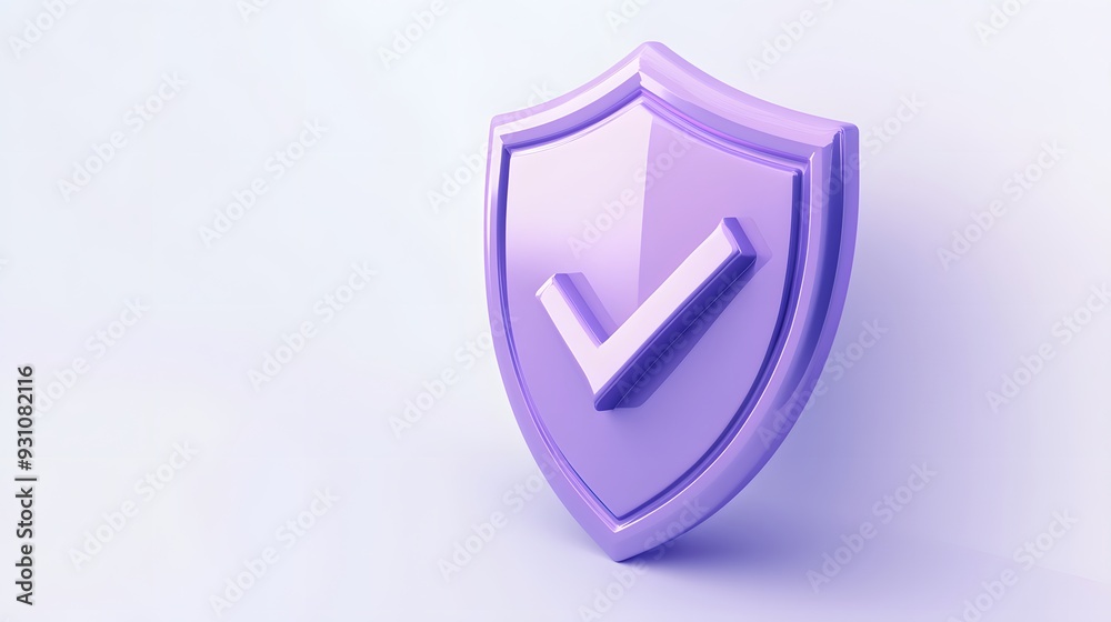 cartoon 3d Icon safety shield check mark perspective . purple symbol security safety icon. Checkmark in minimalistic style. 3d vector illustration. white background cartoon 3d Icon safety shield check mark perspective . purple symbol security safety icon. Checkmark in minimalistic style. 3d vector illustration. white background