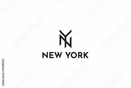NY Letter Logo for New York Template Design Label Brand Identity