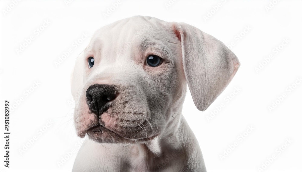 ドゴ・アルヘンティーノの子犬のポートレート(Dogo Argentino puppy portrait on white background)
ドゴ・アルヘンティーノの子犬のポートレート(Dogo Argentino puppy portrait on white background)