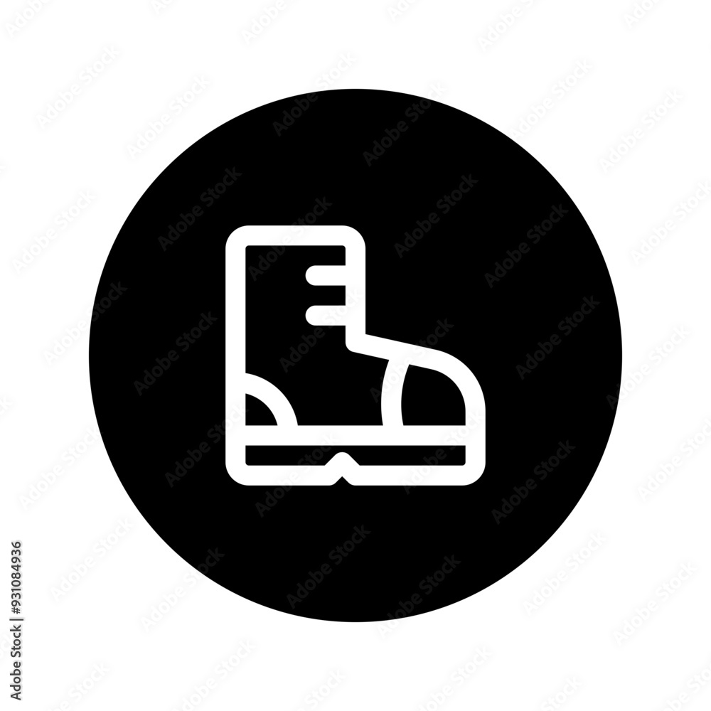 boots line circular icon boots line circular icon