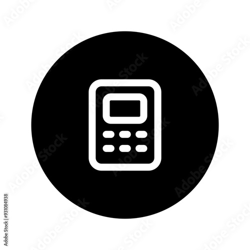 calculator line circular icon