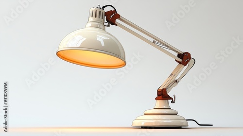 Portrait of a desk lamp full view standing front v  315 bell, service, hotel, reception, concierge, ring, call, metal, object, gold, desk, assistance, customer, 3d, help, business, cloche, service bel photo