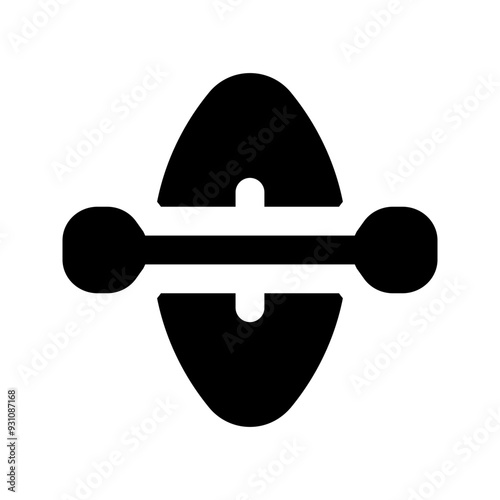 canoe glyph icon