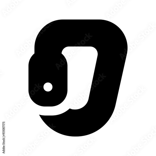 carabiner glyph icon