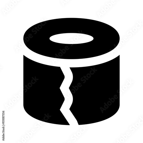 tissue roll glyph icon