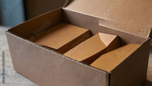 a cardboard box that is open