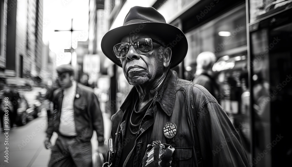 Obraz premium Take street photography with a busy mind and tell a story