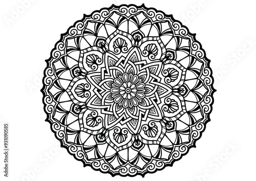 Flower mandala decorative element16