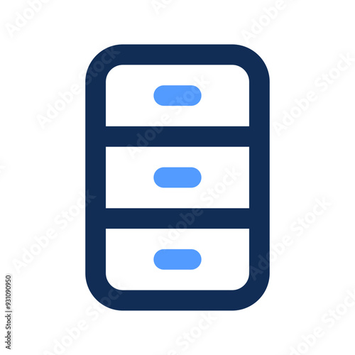 filing cabinet outline color icon