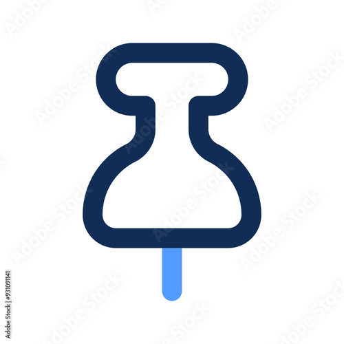 push pin outline color icon