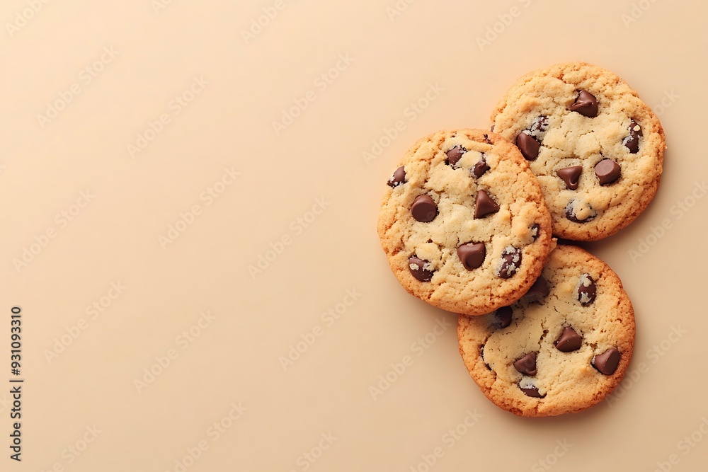 Chocolate chip cookies background Chocolate chip cookies background