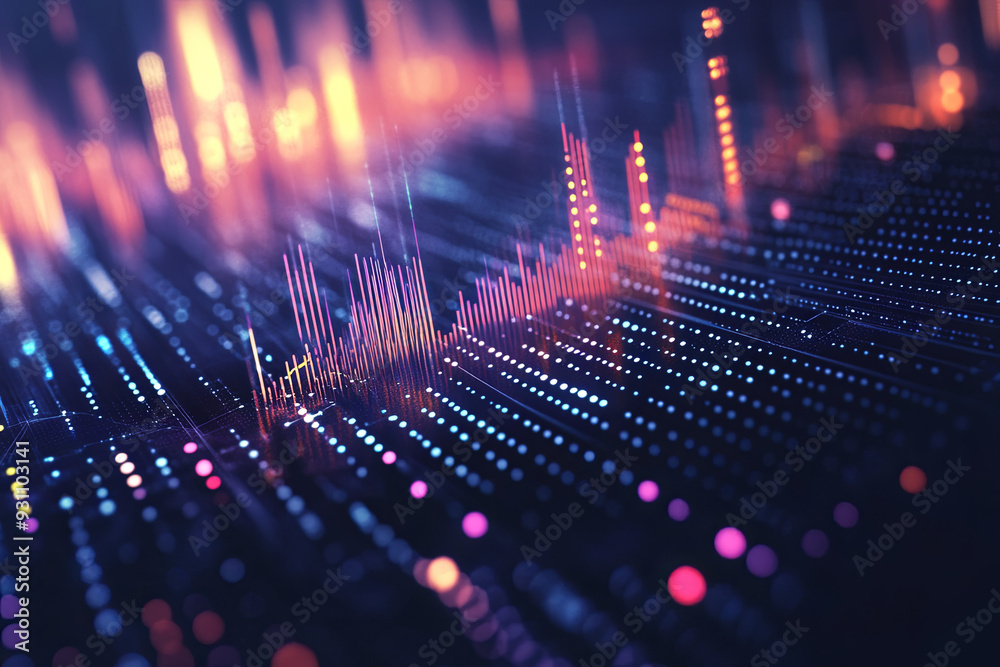 Powerful music visualizer showing dynamic patterns Powerful music visualizer showing dynamic patterns
