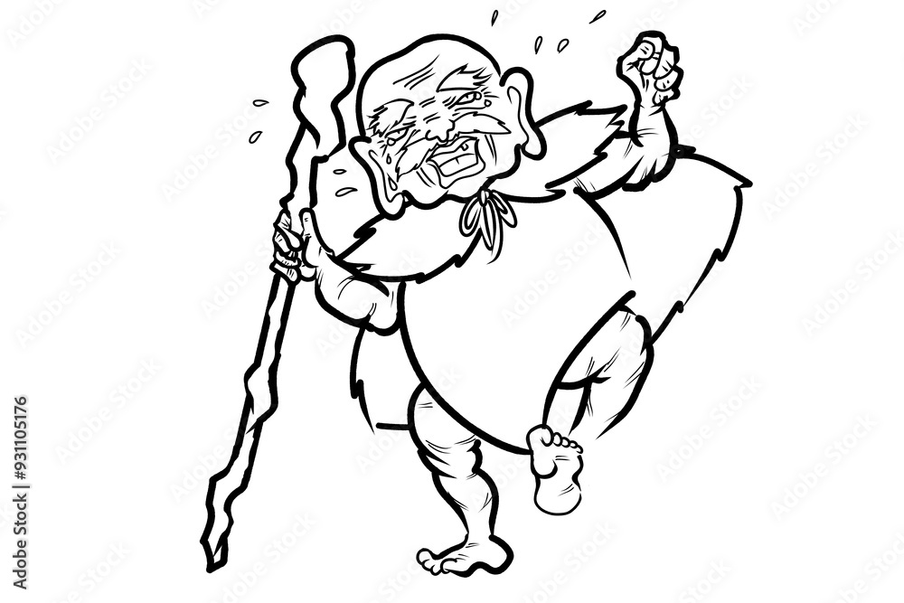 Japanese ghost yokai named konakijijii