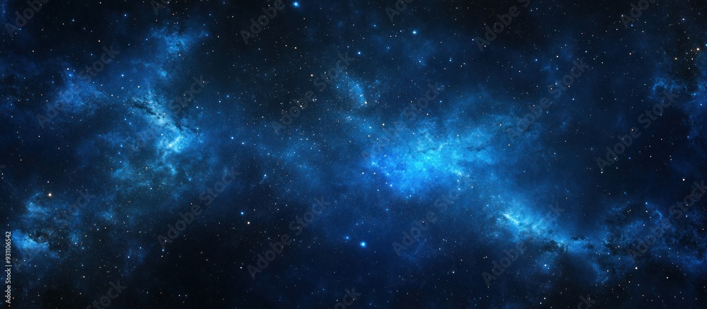 Naklejka premium Starry Night Sky with Nebulae