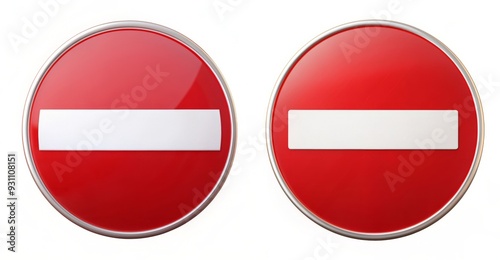 Free Download Red Circle Stop Sign with White Bar. - GFXLoad