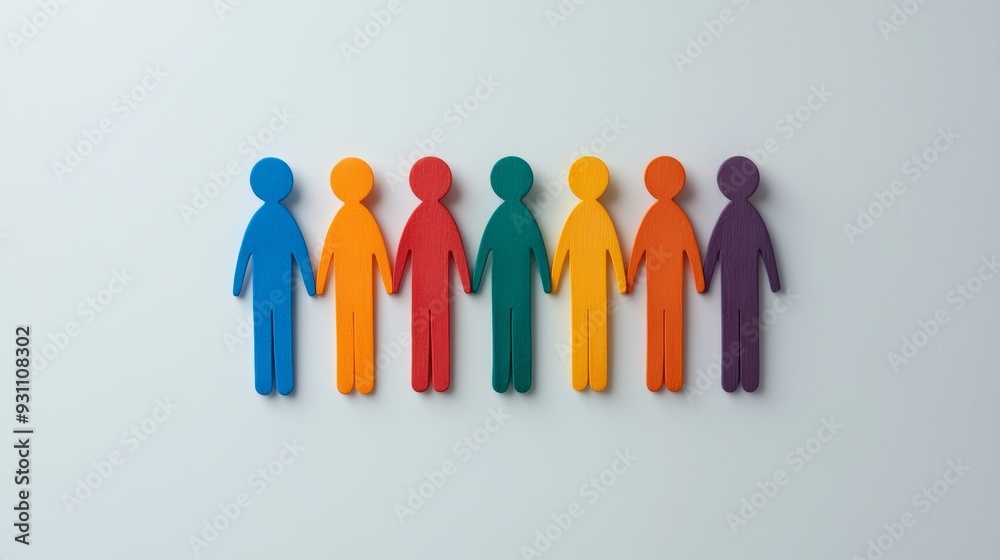 Unity in Neurodiversity: Diverse Group Holding Hands in Autism Acceptance and Community Support Symbolism Unity in Neurodiversity: Diverse Group Holding Hands in Autism Acceptance and Community Support Symbolism
