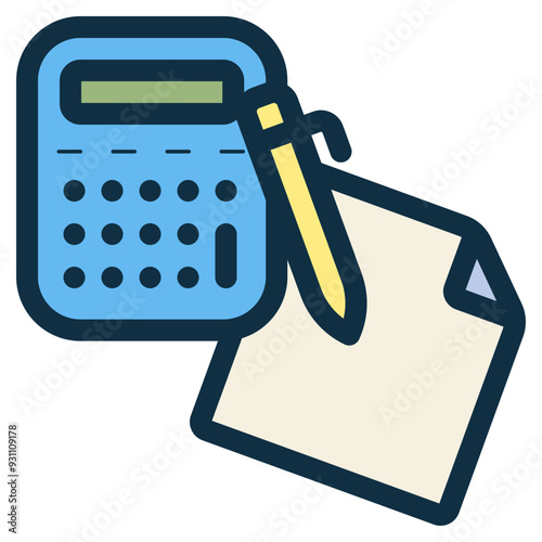 calculator for accounting report icon