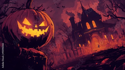 Captivating Halloween Inspired Comic Book Style photo