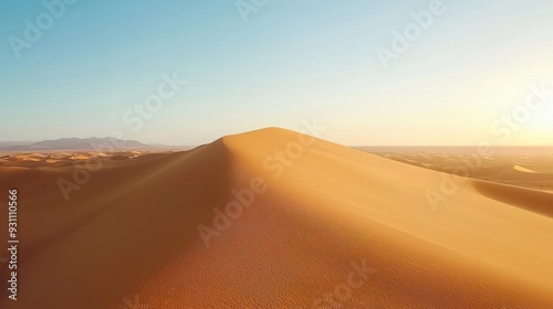 Aerial view of Sahara Desert sand dunes