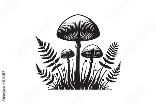 illustration of mushrooms