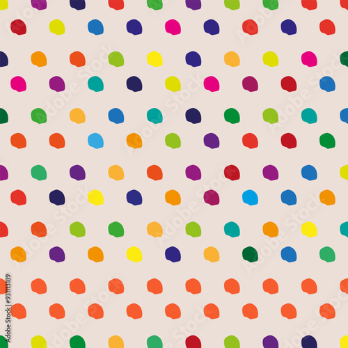 seamless pattern features a lively array of multicolored dots. seamless patterns of multicolored curved checkered lines and hand drawn illustration