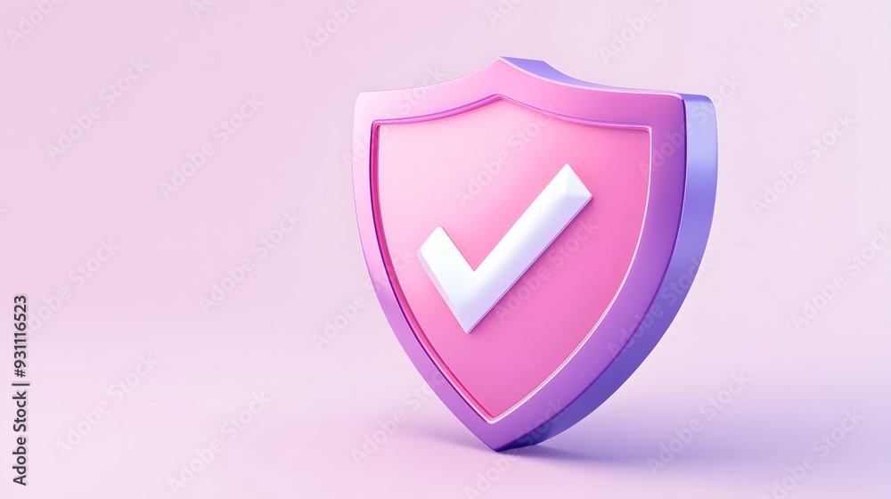 cartoon 3d Icon safety shield check mark perspective . pink symbol security safety icon. Checkmark in minimalistic style. 3d vector illustration. white background
cartoon 3d Icon safety shield check mark perspective . pink symbol security safety icon. Checkmark in minimalistic style. 3d vector illustration. white background