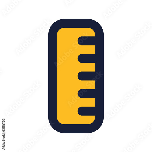 ruler flat line icon