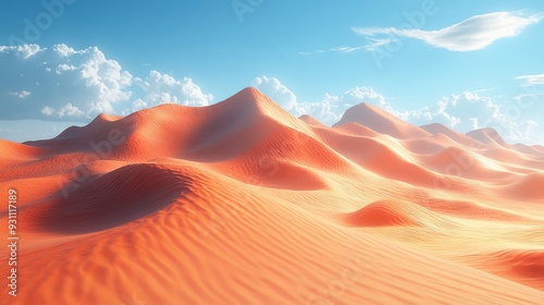 Produce a dramatic sunsoaked desert landscape with 549 desert, sand, landscape, sunset, sky, nature, dune, sahara, sun, dunes, sunrise, mountains, mountain, dry, travel, clouds, orange, cloud, summer