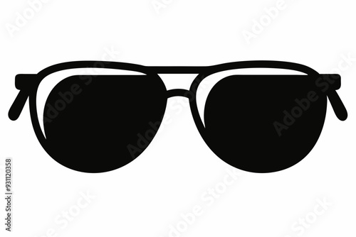 Sunglasses icon, sunglasses vector silhouette