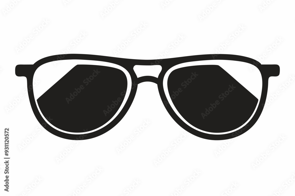 Sunglasses icon, sunglasses vector silhouette Sunglasses icon, sunglasses vector silhouette