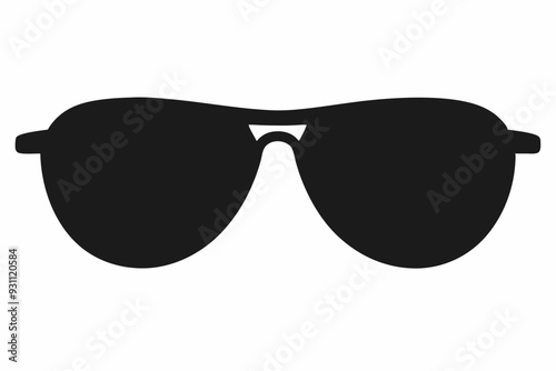 Sunglasses icon, sunglasses vector silhouette